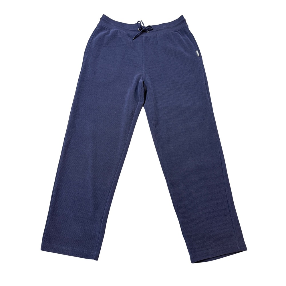Eddie Bauer Textured Lounge Pants Mens L Navy New Drawstring Sleep EM35KB0T0C